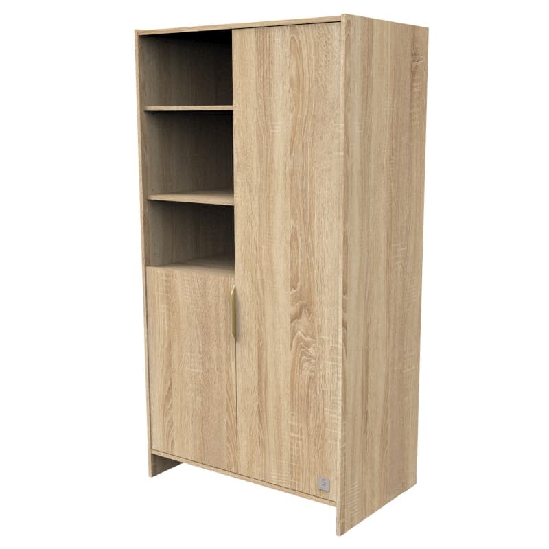 Armoire 2 Portes,3 Niches, azur meuble chêne doré — vue 2 sur 5