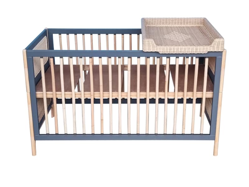 Oceania Lit/bed Cannes de Rotin 70 X 140 H86 Silex — vue 5 sur 5