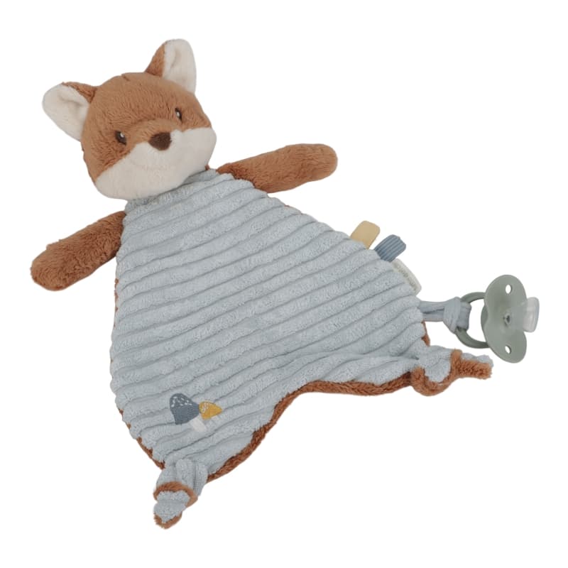 Doudou Renard, bleu marron beige forest friends little dutch