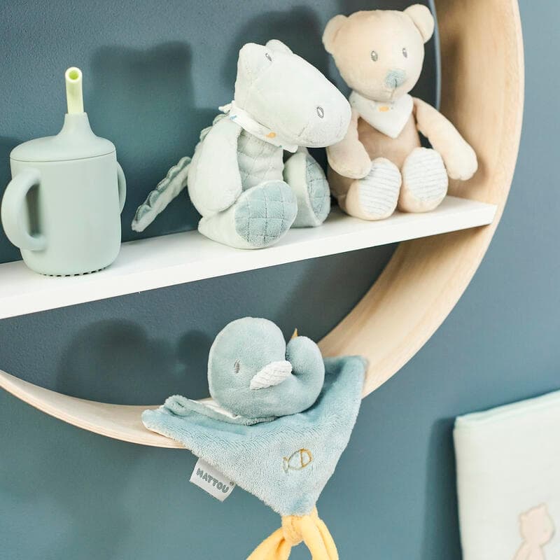 Doudou Baleine Sally, romeo, jules & sally bleu 27x27 e-23