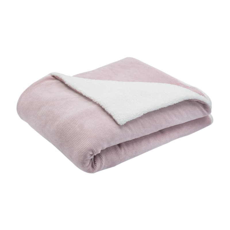 Couverture Sherpa, vieux rose wooly trois kilos sept h-24