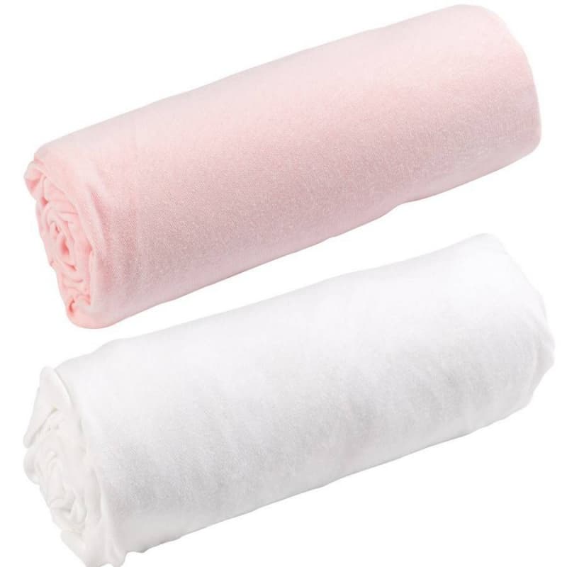 2 Draps-housses Jersey 70x140 Cm Blanc Rose, bébé9 creation blanc/rose 07 bébé9 creation blanc/rose 070x140 2019