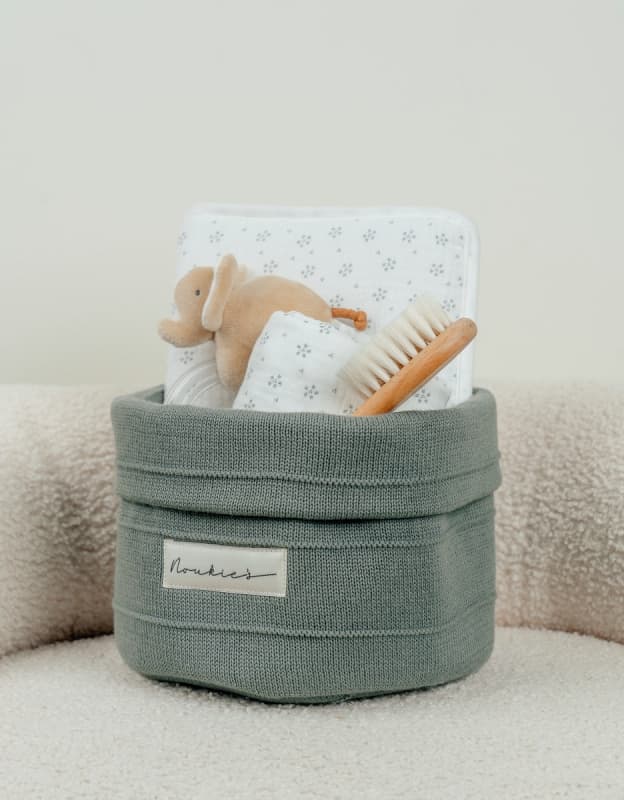 Trousse de Toilette en Tricot de Coton Bio, kaki mix_match noukie's permanent — vue 5 sur 5