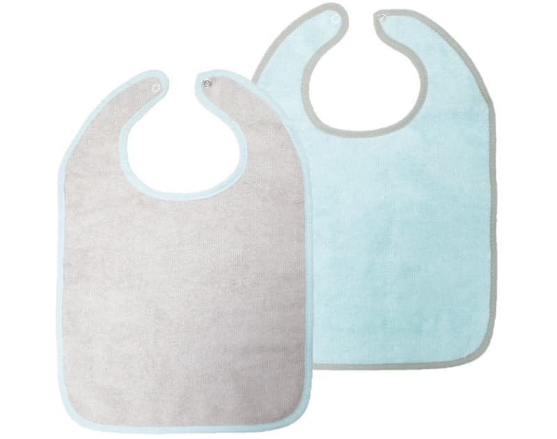Lot de 2 Bavoirs 1er Age, babycalin aqua/gris babycalin aqua/gris — vue 3 sur 3