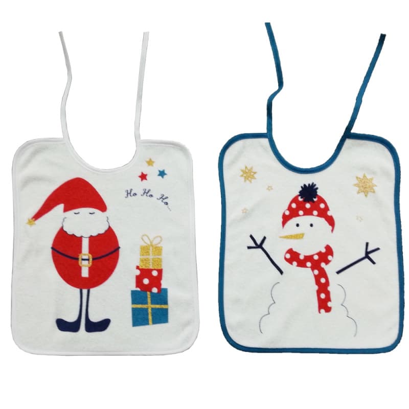 Lot de 2 Bavoirs 1er Age, 28x32cm - Pere