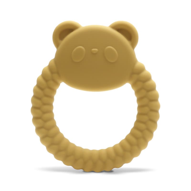 Hochet de Dentition Silicone Panda, jaune lorelli 25/03 — vue 2 sur 3