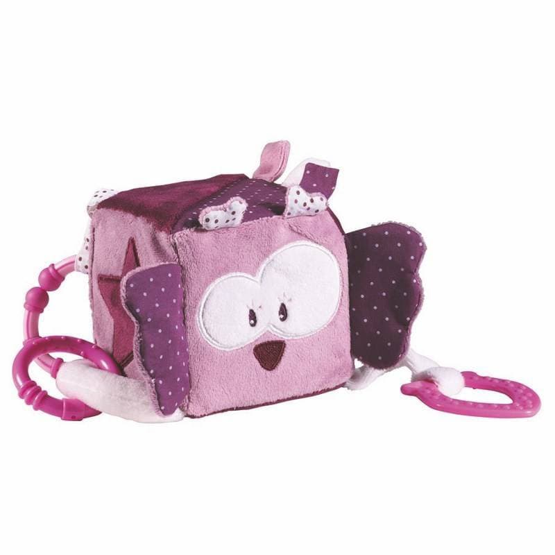 Cube Activite Mam'zellebou, 9x9cm rose/blanc sauthon baby deco per mam'zellebo