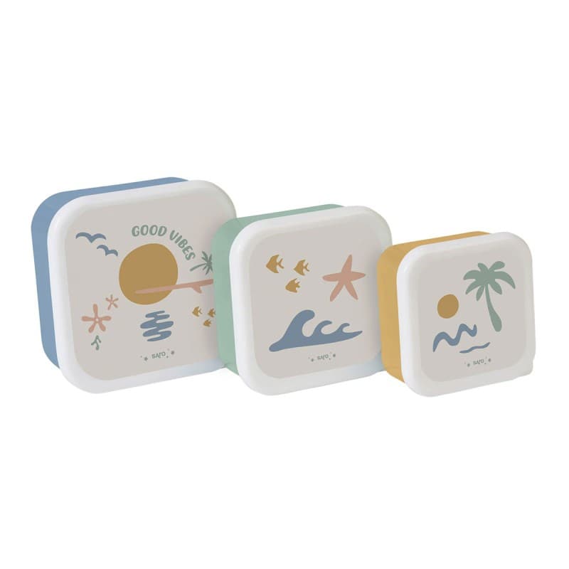 Lot de 3 Boites a Repas, saro good vibes