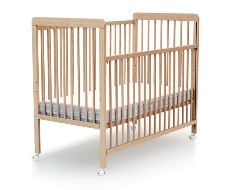 Lit Bebe Coulissant, hetre verni 60x120 cm essentiel taille unique at4 — vue 1 sur 4