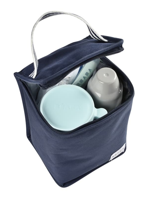 Pochette Repas Isotherme Bleu Marine, repas per — vue 3 sur 3