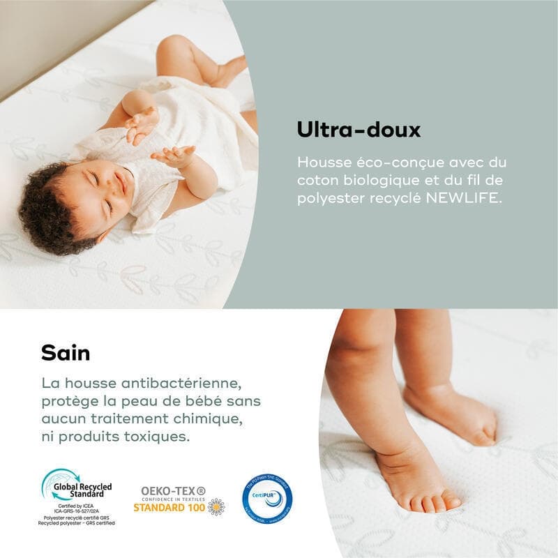 Matelas Cosy'lite Antibacterien 70 X 140 Cm, confort babymoov — vue 5 sur 5