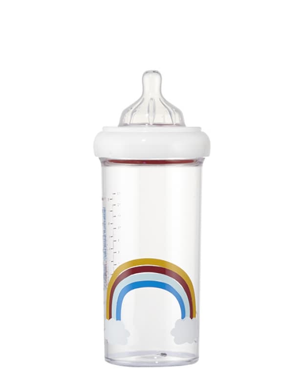 360 Ml Rainbow, le biberon français transparent 8,5x8,5x24 per — vue 2 sur 2