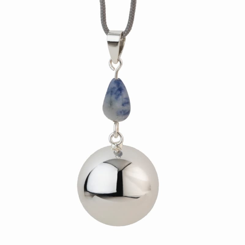 Bijou Grossesse Bola - Argent avec Pierre Bleu-gris, gris bola pregnancy jewel 05-24