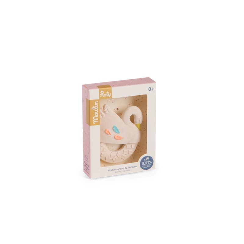 Hochet Anneau de Dentition Caoutchouc Cygne la Petite Ecole de Danse (emb/3), moulin roty — vue 5 sur 5
