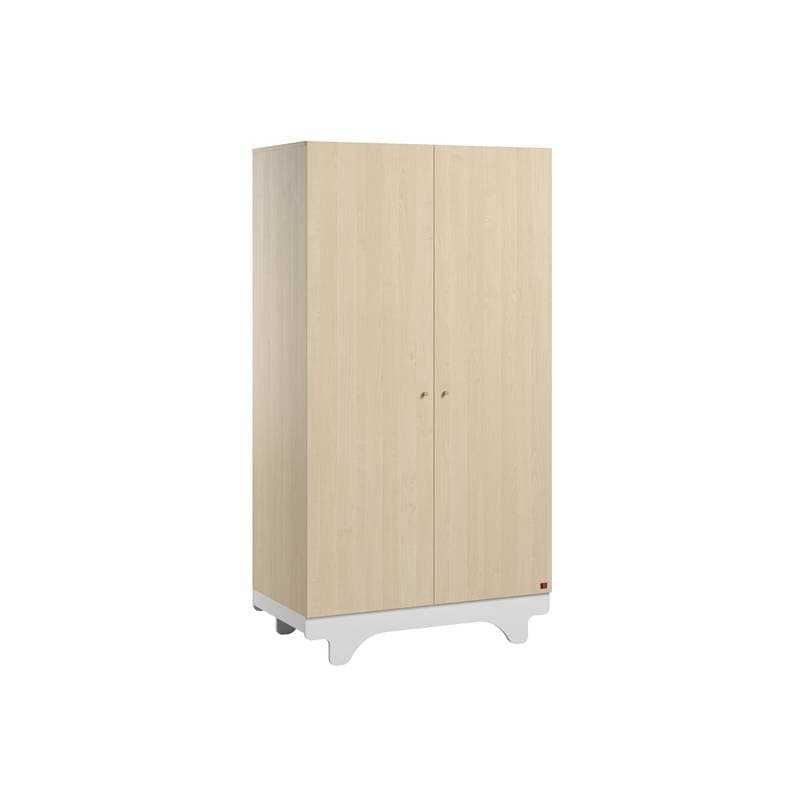 Armoire 2 Portes Playwood Bois Blanc, 100x52x185 bois/blanc playwood — vue 1 sur 2