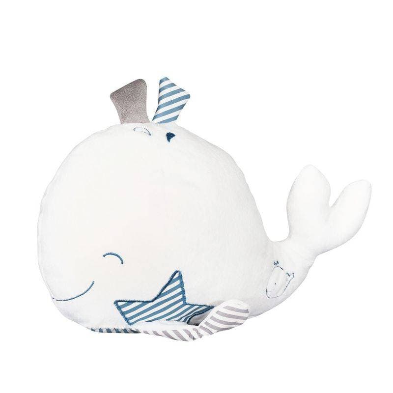 Doudou Blue Baleine, blue baleine sauthon baby deco blanc - bleu - gris — vue 2 sur 2