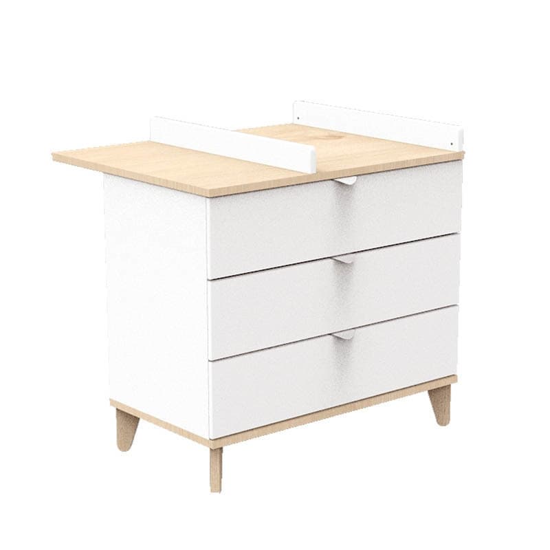 Commode 3 Tiroirs Blancs, aubin meuble — vue 4 sur 4