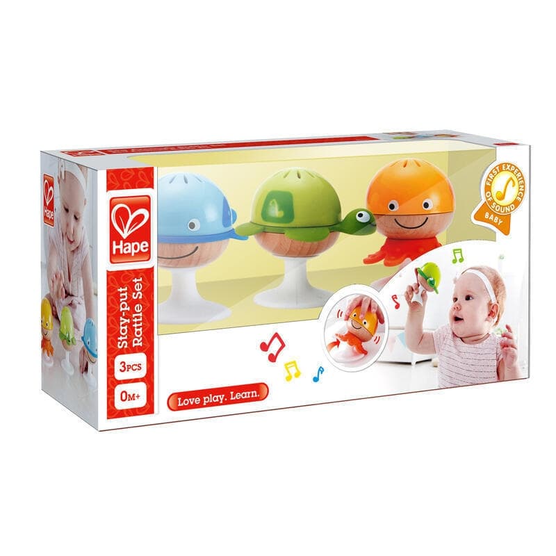 Ensemble de Hochets Animaux Marins, eveil musical hape bois et multi 6,9 * 7,9 * 7,8 cm e-2023 — vue 2 sur 2