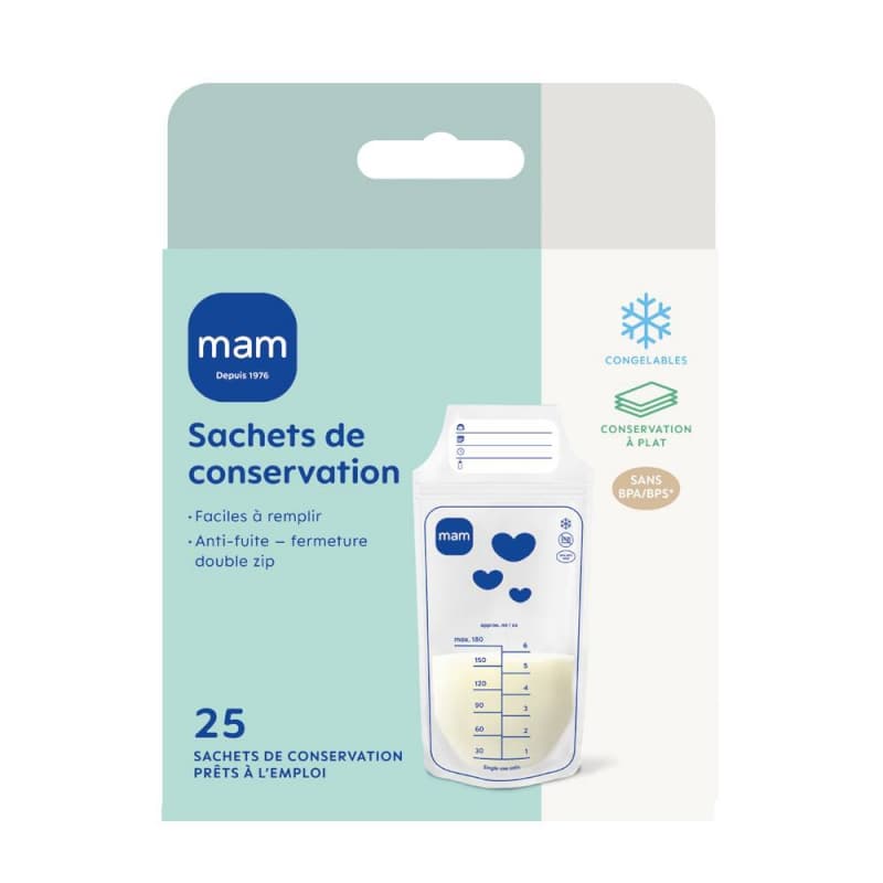 Sachets de Conservation 180ml X25, mam 25/07