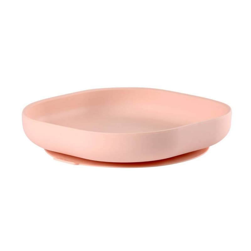 Assiette Silicone Ventouse Light Pink, beaba beaba