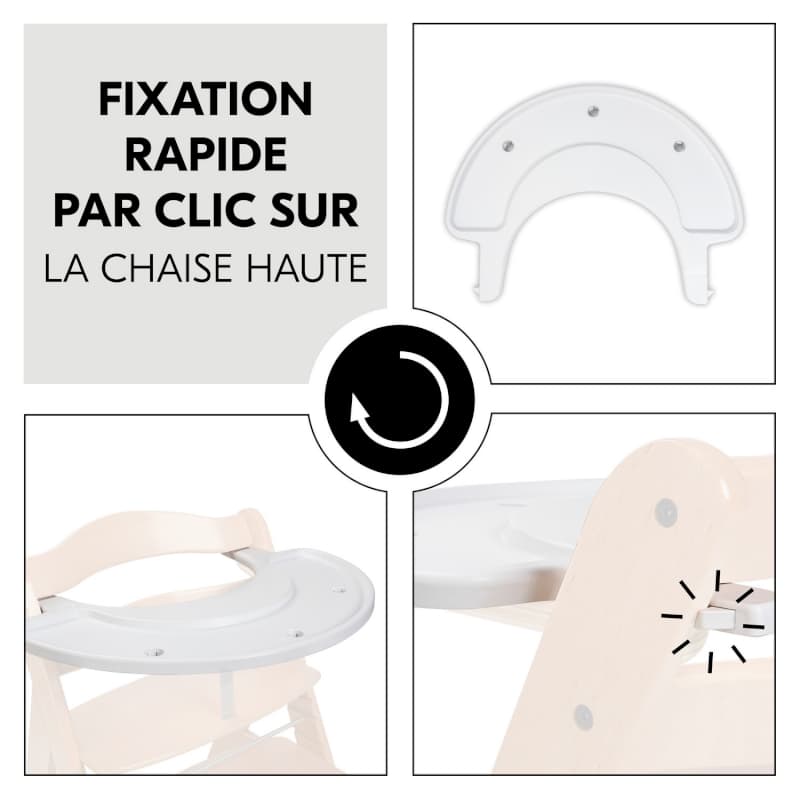 Alpha Play Tray White, jouets de chaise haute en bois - p-24 e-24 — vue 5 sur 5