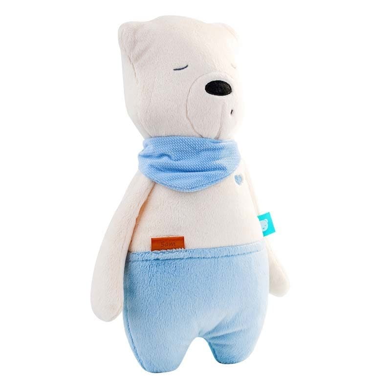 Myhummy Sam Premium App, aide a l'endormissement myhummy ecru /bleu 36 cm — vue 1 sur 2