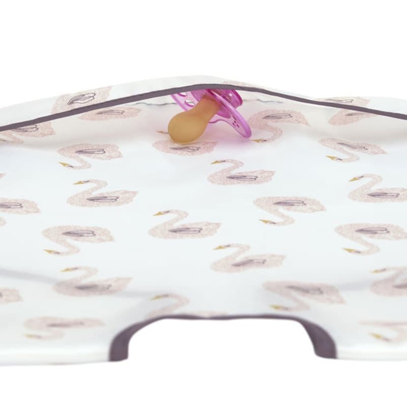 Bavoirs Manches Longues avec Poche Little Water Cygne, lässig rose — vue 3 sur 3
