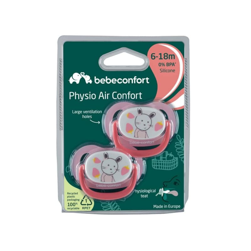 2 Sucettes Physio Air 6/18 Gardener Rose, bebeconfort