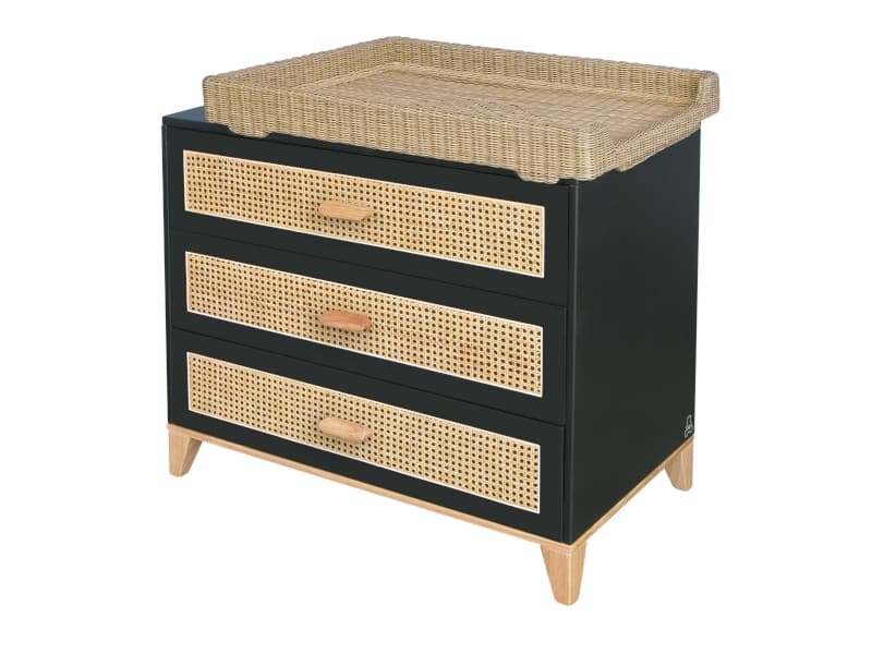 Nami Commode Cannage Rotin Onyx — vue 3 sur 5
