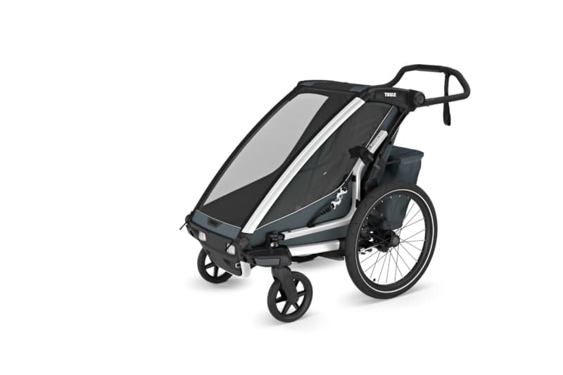 Chariot Cross 1 G3, slate active with kids thule — vue 1 sur 5