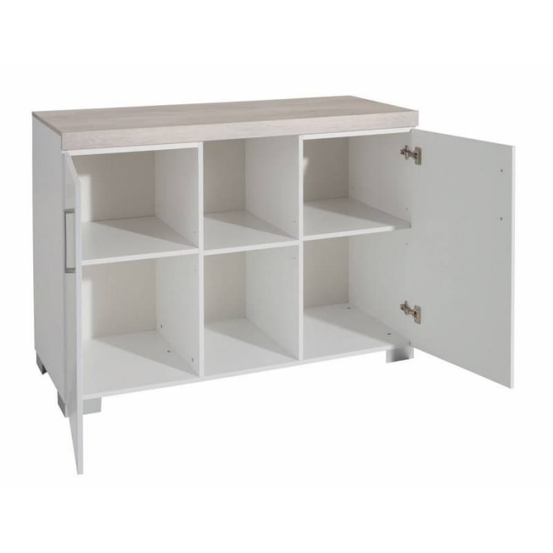 Commode a Langer 2 Pavec 2 Compartiments Ouverts, metamorphose chene nautik/blanc craie — vue 2 sur 4