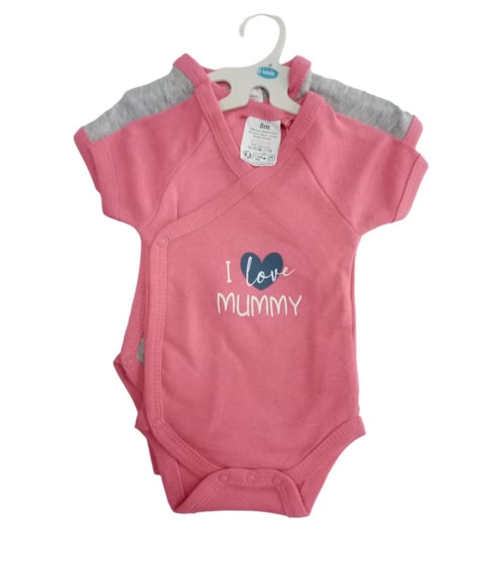 2 Bodys Naiss Croize Mc 0-3m Rose — vue 2 sur 2