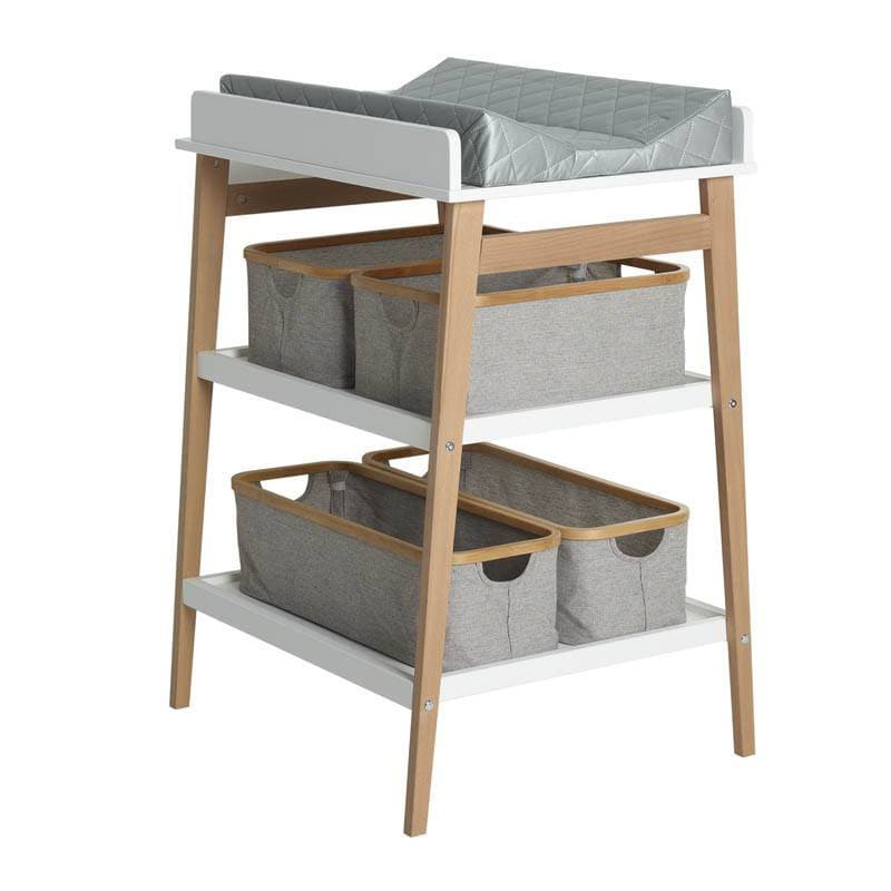 Table a Langer Hip Blanc Naturel, hip quax blanc/bois 63x74x98h — vue 1 sur 4