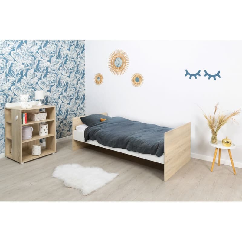 Lit Combine Evolutif 120x60, eden sauthon selection bois chêne sand / blanc per — vue 3 sur 3