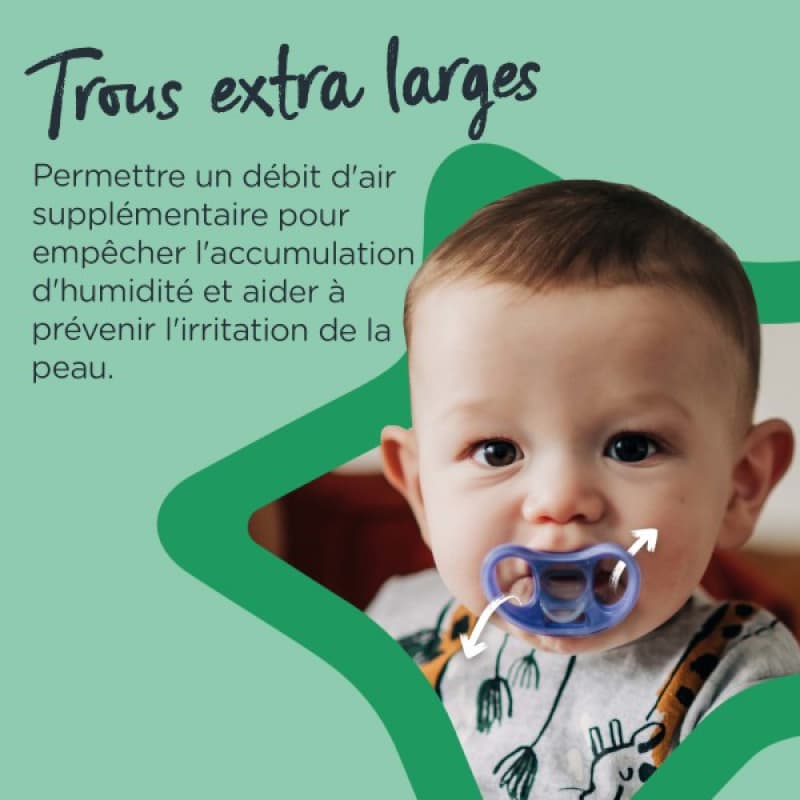 Sucette Ctn - Sensitive X2 0-6 Mois, tommee tippee multicolore — vue 4 sur 5