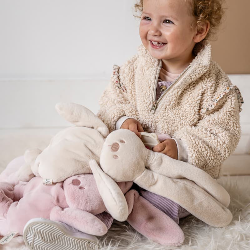 Peluche Toudous Lapin, rose poudre 30cm lapidou nattou — vue 4 sur 7