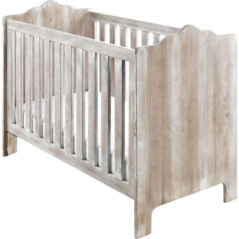 Lit Bebe 60x120 Lin Brun Bois Massif Calys, calys lin brun