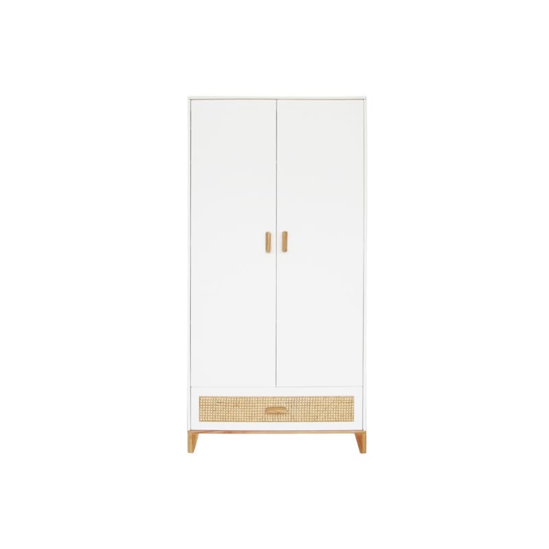Nami Armoire/wardrobe Cannage Rotin Neige