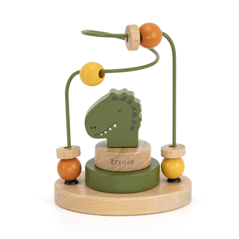 Labyrinthe a Perles en Bois, vert mr. dino trixie — vue 1 sur 3
