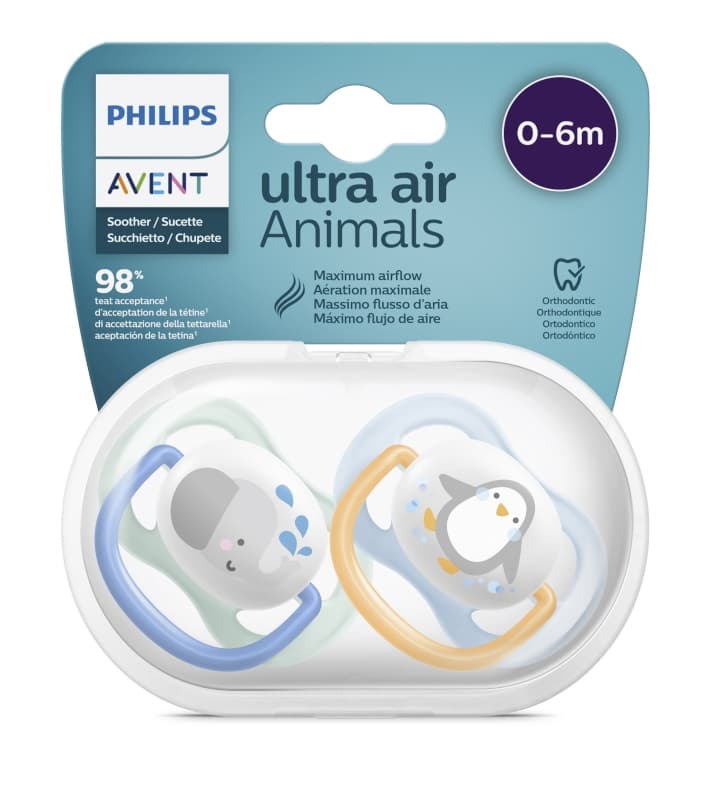 Scf080/05 Sucettes Air 0-6 Neutre Anim., philips avent 5 x 10,8 x 12,6 — vue 2 sur 7