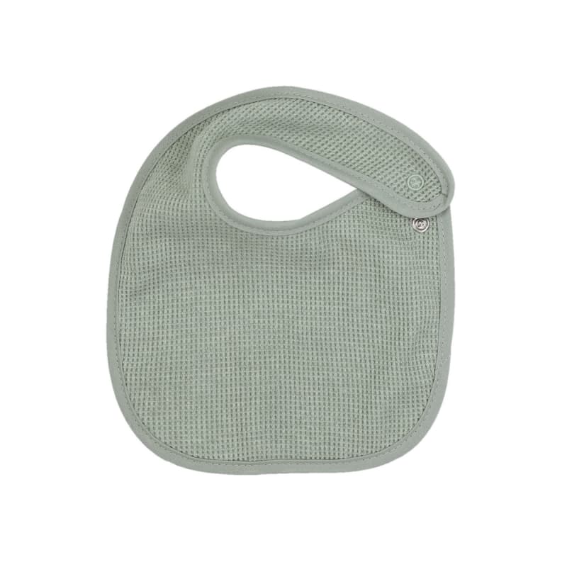 6 Bavoirs Naissance -nid d'Abeille, vert sauge 18x21cm trois kilos sept e-24 — vue 2 sur 4