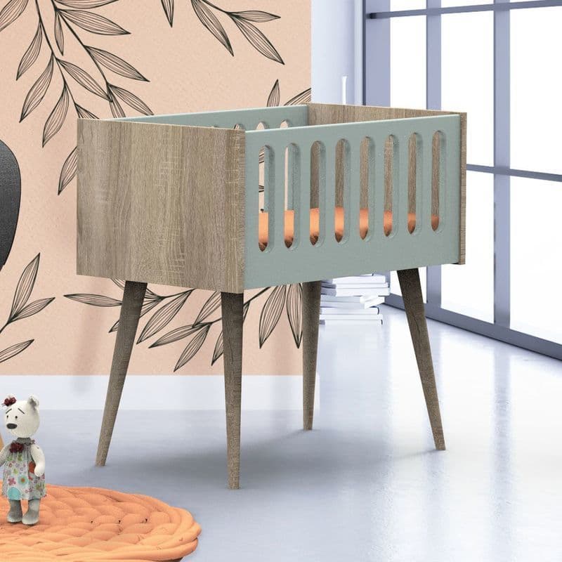 Berceau Eclipse Bleu Tilleul, eclipse sauthon original 94 x 91 x 56 — vue 2 sur 2