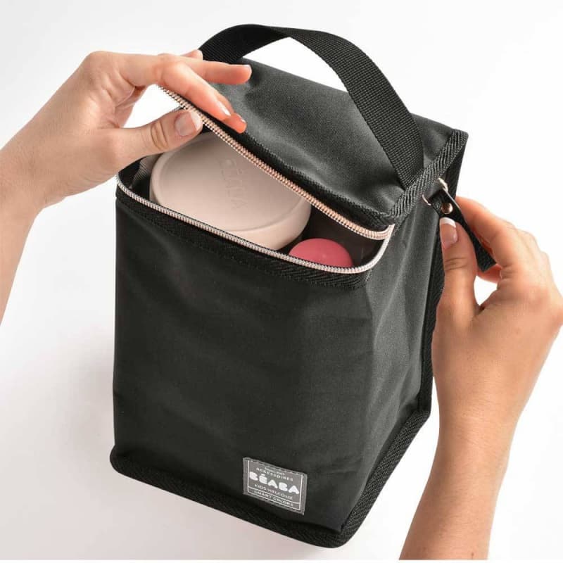 Pochette Repas Isotherme Noir Rose, beaba — vue 2 sur 4