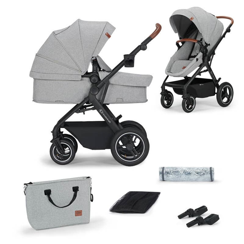Kinderkraft Poussette Convertible 3en1 Btour Grise Claire, kinderkraft grise claire 114 x 60 x 91 — vue 1 sur 5