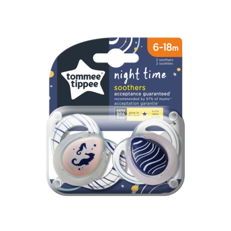 Sucette Ctn Nuit 6-18m Mixte X2, tommee tippee 6-18m — vue 5 sur 6