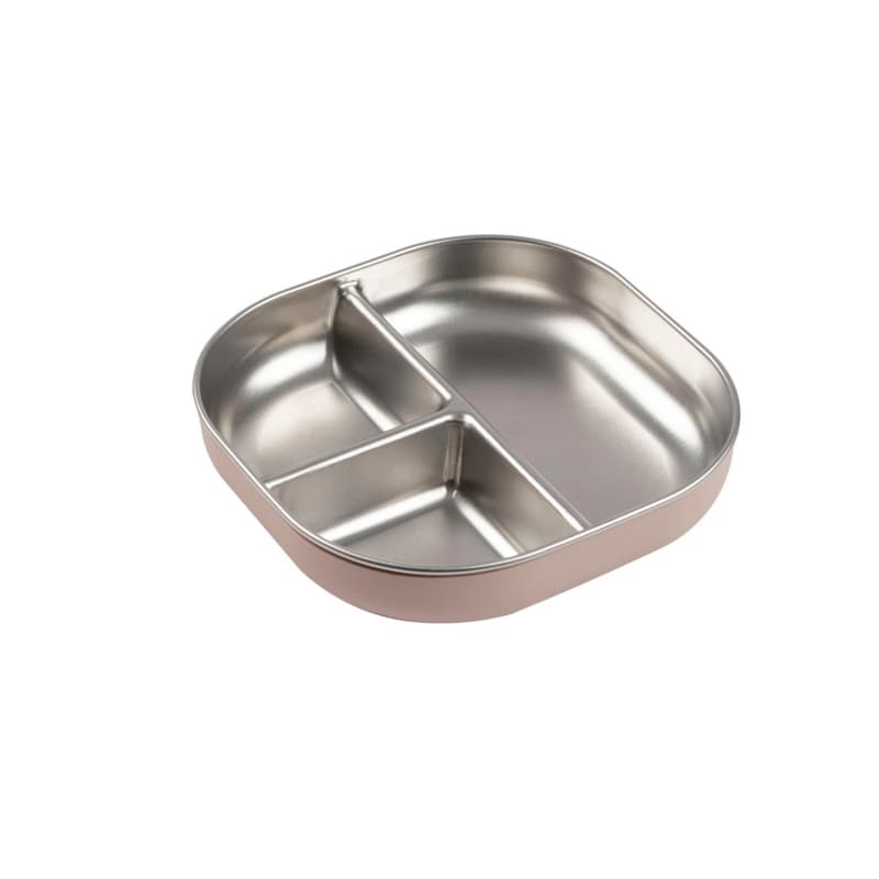Assiette Compartimentee Inox, barbe a papa beaba — vue 1 sur 6