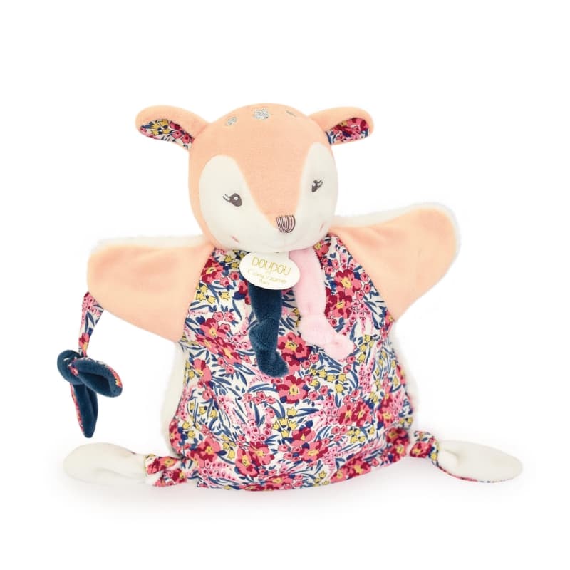 Boh'aime Faon Doudou Marionnette, rose 25cm doudou complice doudou et compagnie a-24 h-24