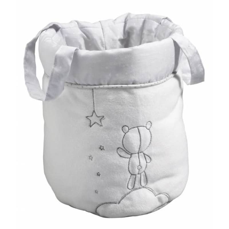 Lot de 3 Panieres Gigognes Celeste, celeste sauthon babydeco blanc/gris d 18, 15, 12 c
