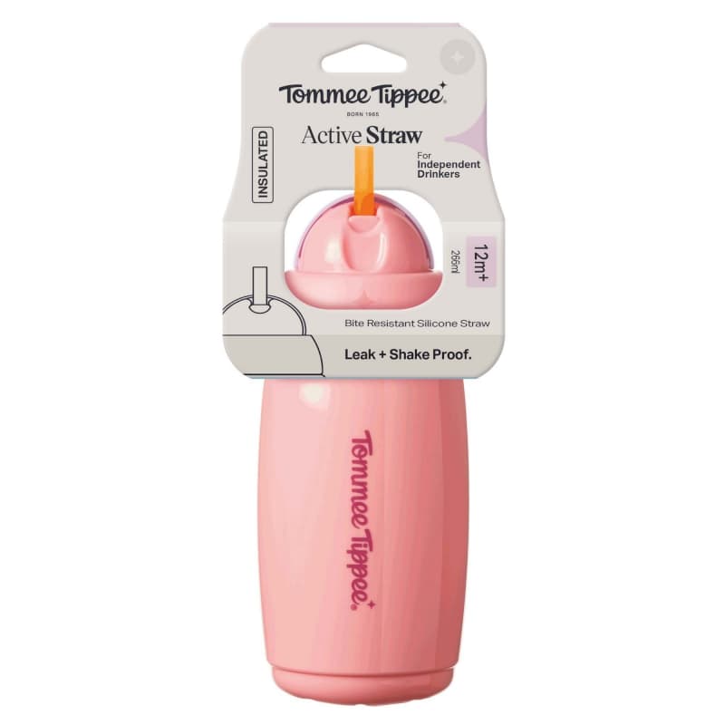 Tasse Active Straw Isotherme, rose tomme tippee 25/01 — vue 2 sur 8