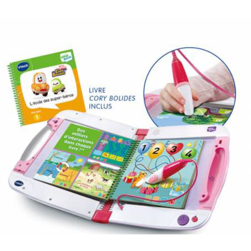 Magibook V2 Starter Pack Rose + Livre Cory Bolides, vtech — vue 1 sur 2